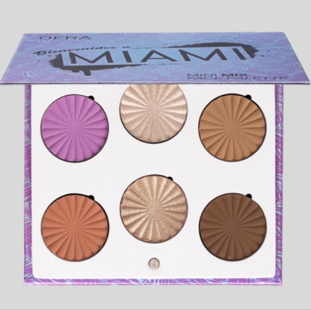 OFRA Mini Mix Face Palette Bienvenidos A Miami Highlighter Bronzer Blush Makeup